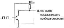 Схема включения при испытании показывающего прибора скорости